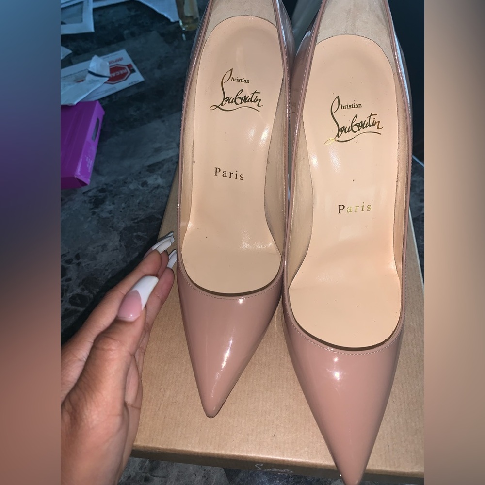 Christian Louboutin So Kate nude heels size 36